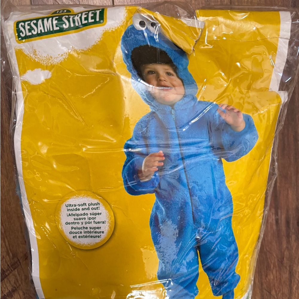 Sesame Street Cookie Monster Costume Toddler Size M 3-4T